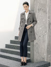 Plaid Belted Trench Coat