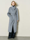 100% Wool Belted Wrap Coat