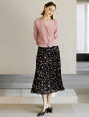 Ditsy Pleated Midi Skirt