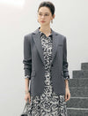Notched Lapel Single Button Tailored Blazer