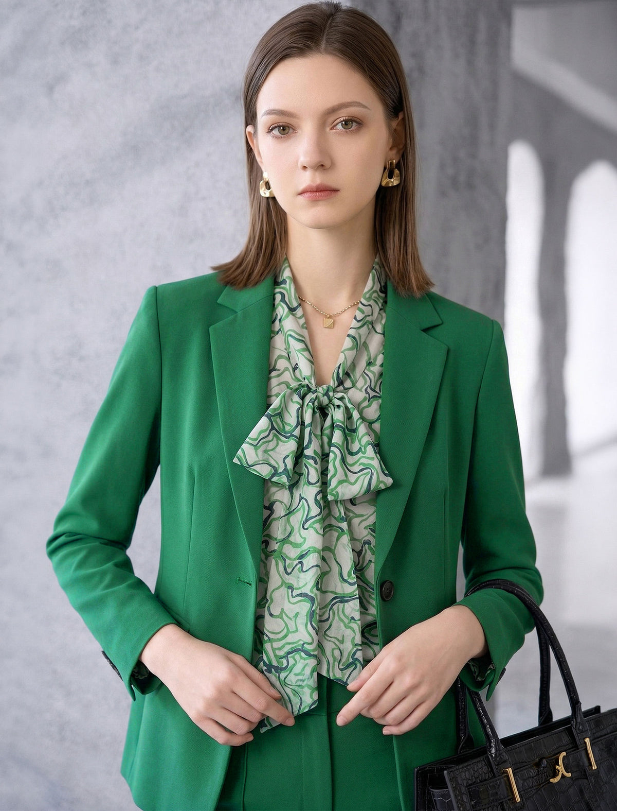 Single-Breasted Tailored Blazer