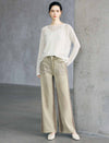 Vintage Washed Rhinestone Wide Leg Denim Pants