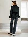 Collared Long Sleeve Belted Trench Coat