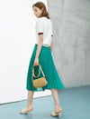 Minimal Pleated A-Line Skirt