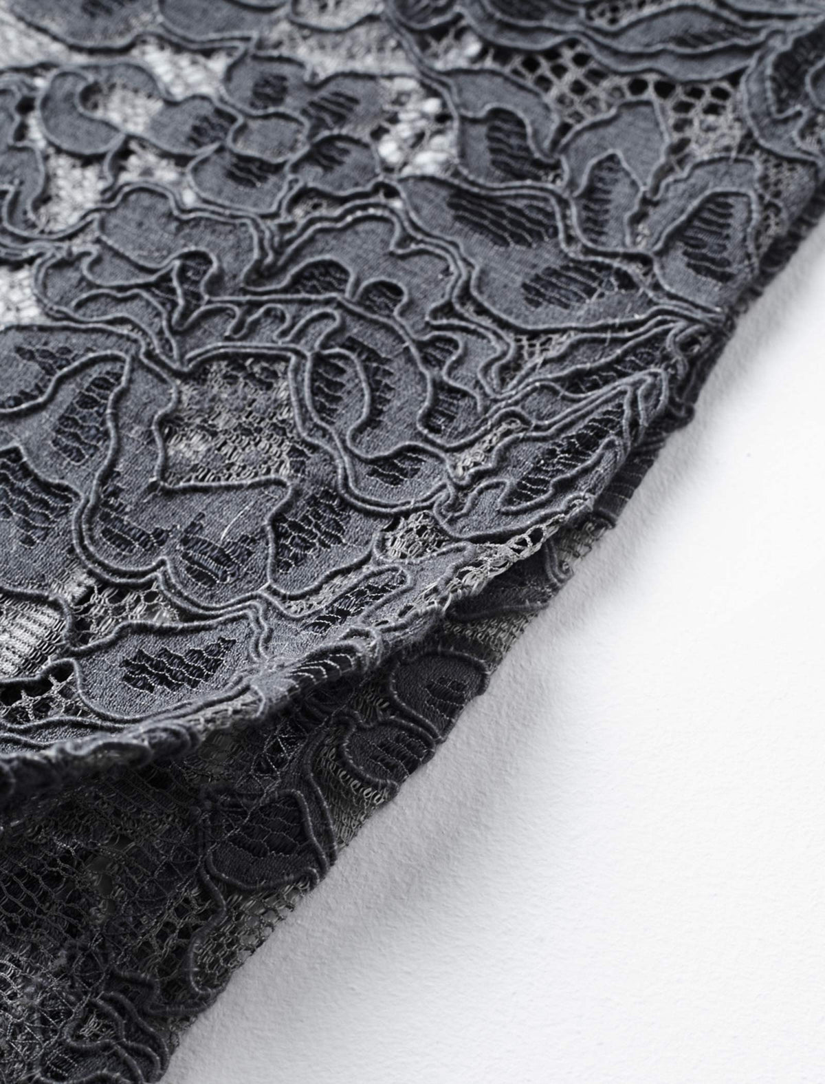 Floral Lace Flared Hem Midi Skirt