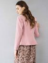 Single Button Textured Cropped Blazer