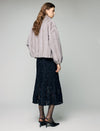 Lace High-Waist Mermaid Midi Skirt