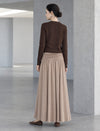 Ruched Waist Gathered A Line Maxi Skirt