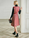 Sleeveless Geometric Jacquard Dress