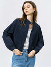 Cropped Utility Bomber Jacket