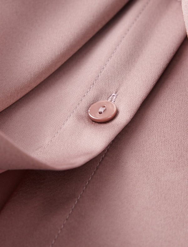 Bow Tie Office Chic Long-Sleeve Blouse