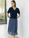 Vintage Geometric Print Skirt