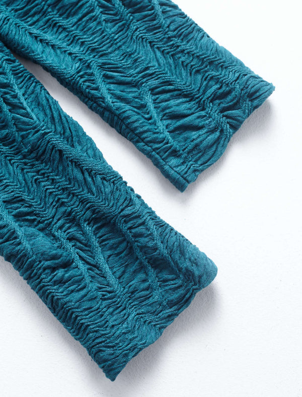 Textured Mock Neck Top