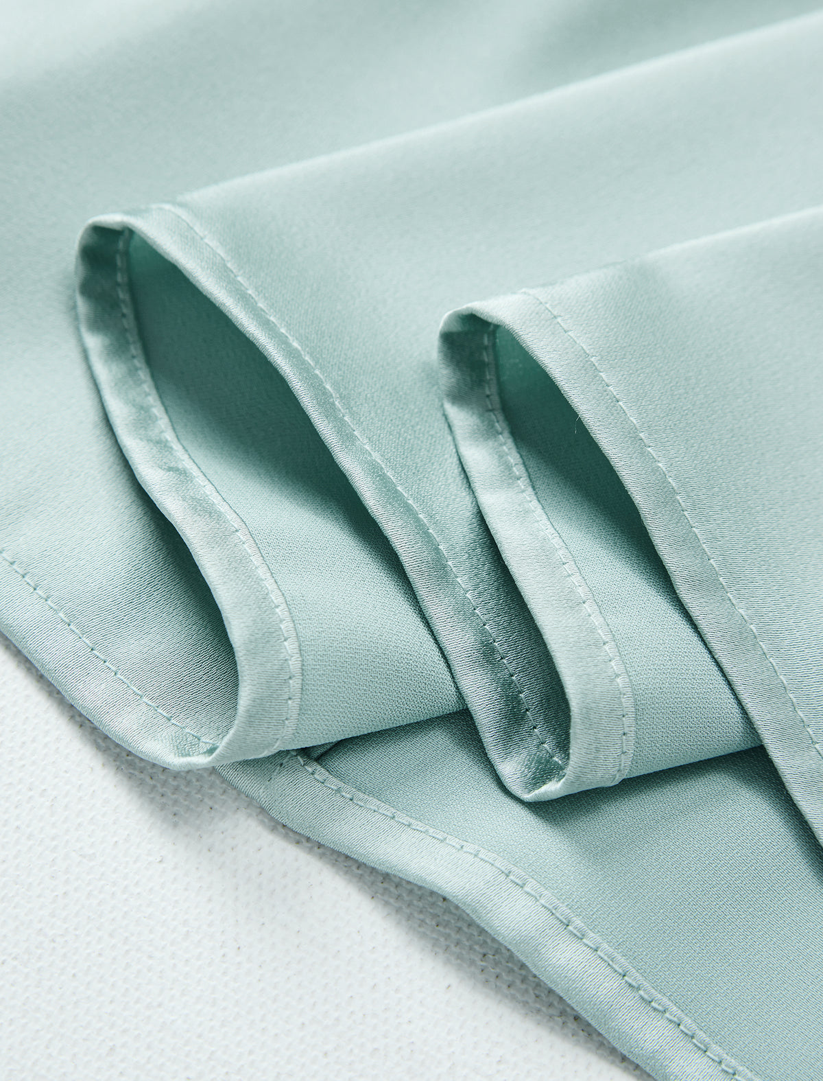 Mint Green V-Neck Cap Sleeve Blouse