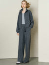 Heathered Wool-Blend Zip-Up Tracksuit Set