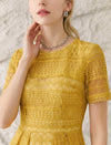 Salerno Soft Lace A-Line Midi Dress