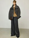 Wool-Alpaca Blend Belted Short Coat