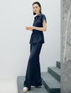 Solid High Waist Flow Wide Leg Pants