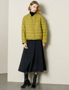 Asymmetric-Collar Cropped Down Jacket