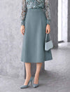 High Waisted A Line Midi Skirt
