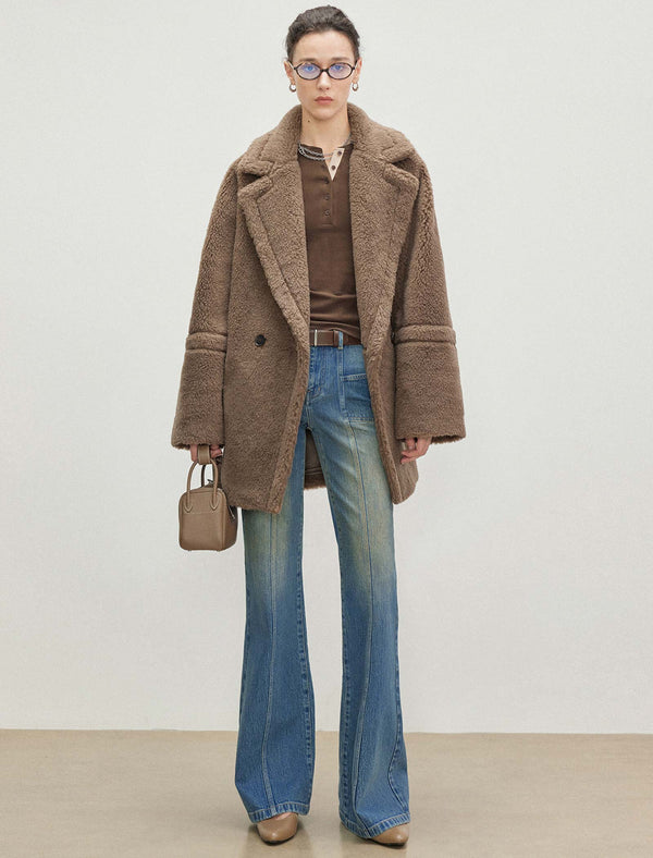 Teddy Bear Wool-Camel Hair Blend Coat