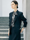 Notched Lapel Single Button Tailored Blazer