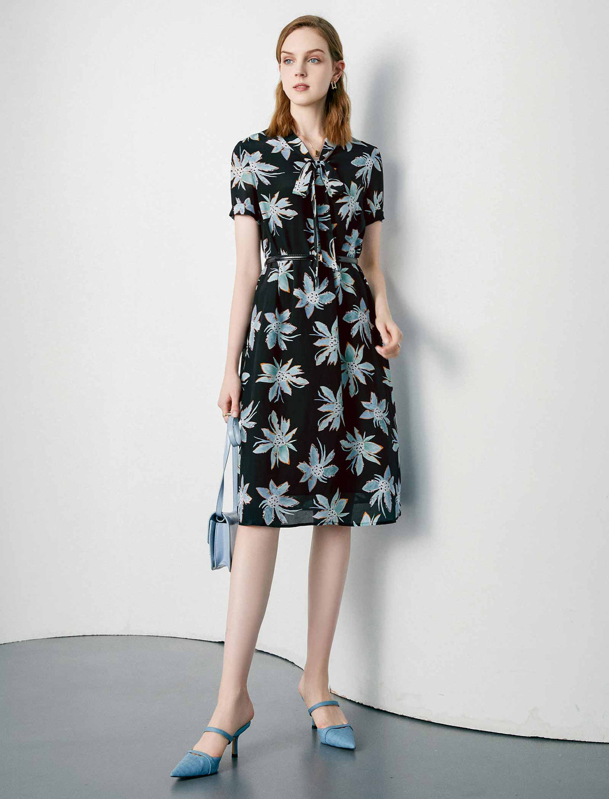 Floral Silk Dress