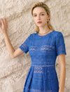 Salerno Soft Lace A-Line Midi Dress