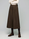 Double-Pleat Cuffed Cropped Wide-Leg Pants