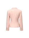 Single-Button Blazer with Notched Lapel