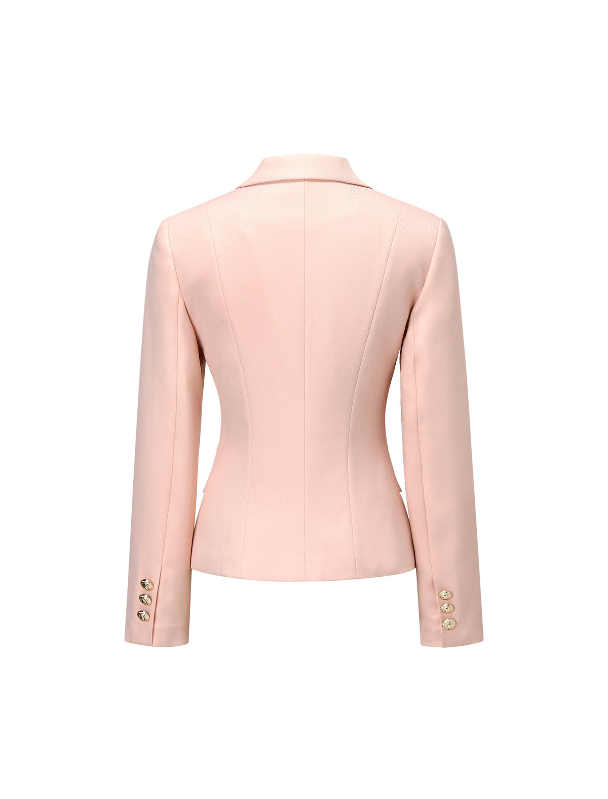 Single-Button Blazer with Notched Lapel