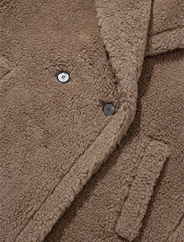 Teddy Bear Wool-Camel Hair Blend Coat