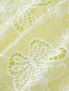 Yellow Butterfly Eyelet Embroidery Short Sleeve Shift Mini Dress