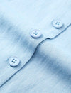Light Blue Ruffle-Hem Short Sleeve Blouse