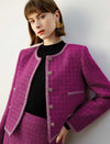 Sparkle Tweed Wool-Blend Cropped Jacket