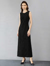 Shimmering Black Defined Waist Slip Gown
