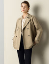 Double-Breasted Short Trench Coat