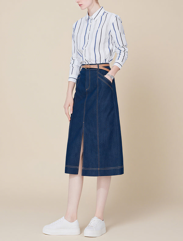 Striped Button-Down Shirt