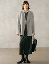 Wool Blend Relaxed Mid-Length Coat