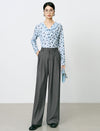 High-Rise Pleated Wide-Leg Trousers