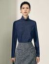 Solid Turtleneck Long Sleeve Top