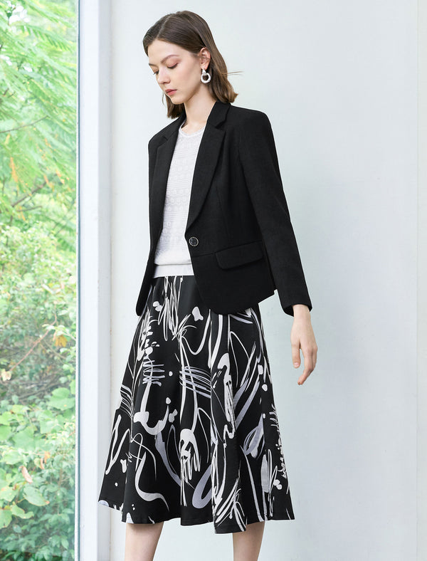 Black Structured Minimalist Professional Blazer