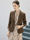Double Breasted Notched Lapel Tailored Blazer