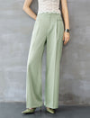 Sage Green High Waisted Wide Leg Pants