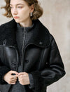 Reversible Faux Shearling Cropped Jacket
