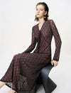 Lace Front Tie Maxi Dress