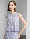 Sequin Floral Sleeveless Top