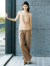 Champagne Sequin Embroidered Camisole