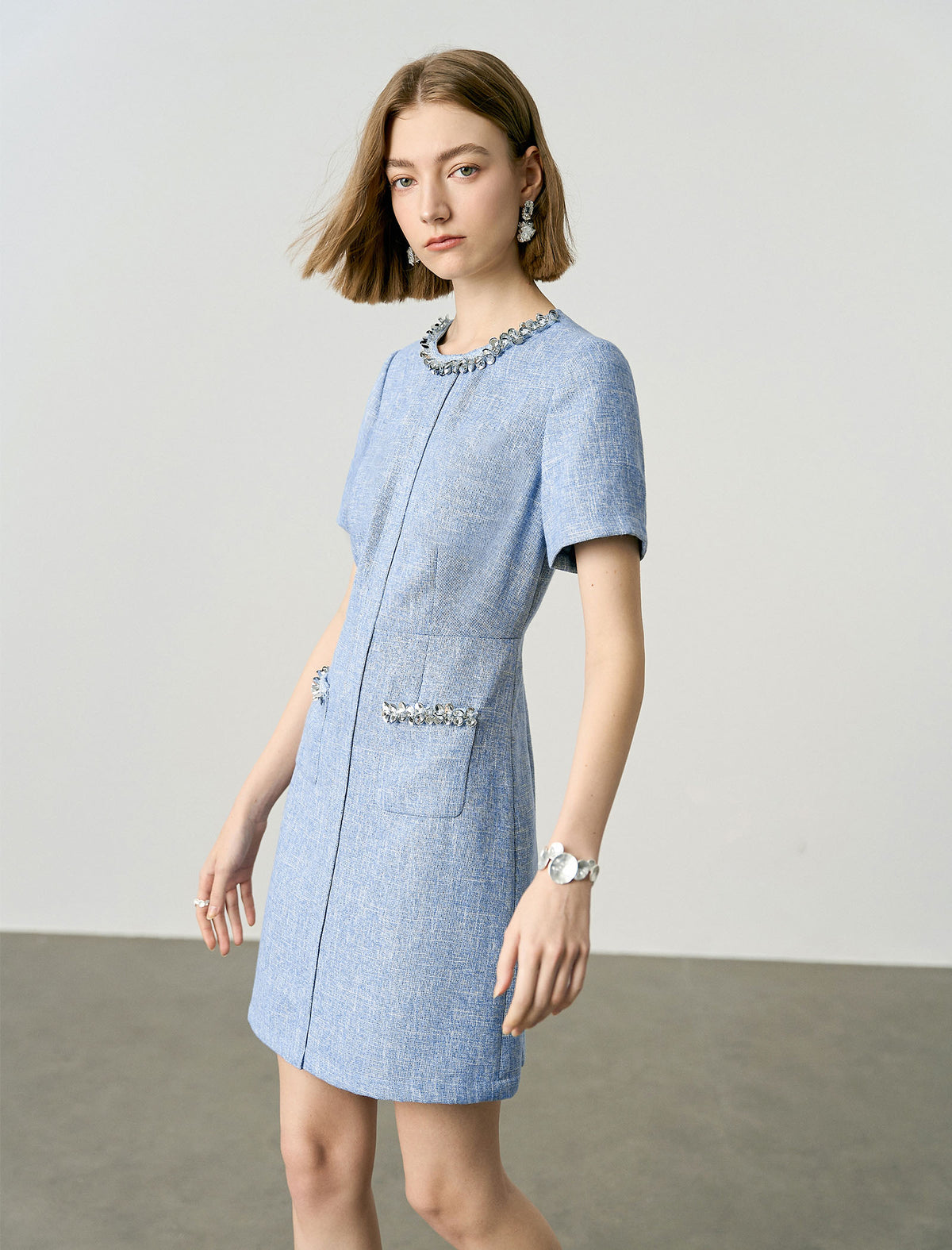 Sequin Embellished Mini Dress