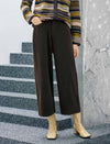 Pocket High-Waist Cropped Wide-Leg Pants